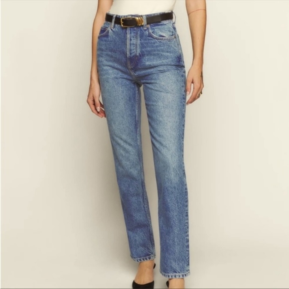 Reformation Denim - Reformation Cynthia Cropped High Relaxed Jeans San Lucas